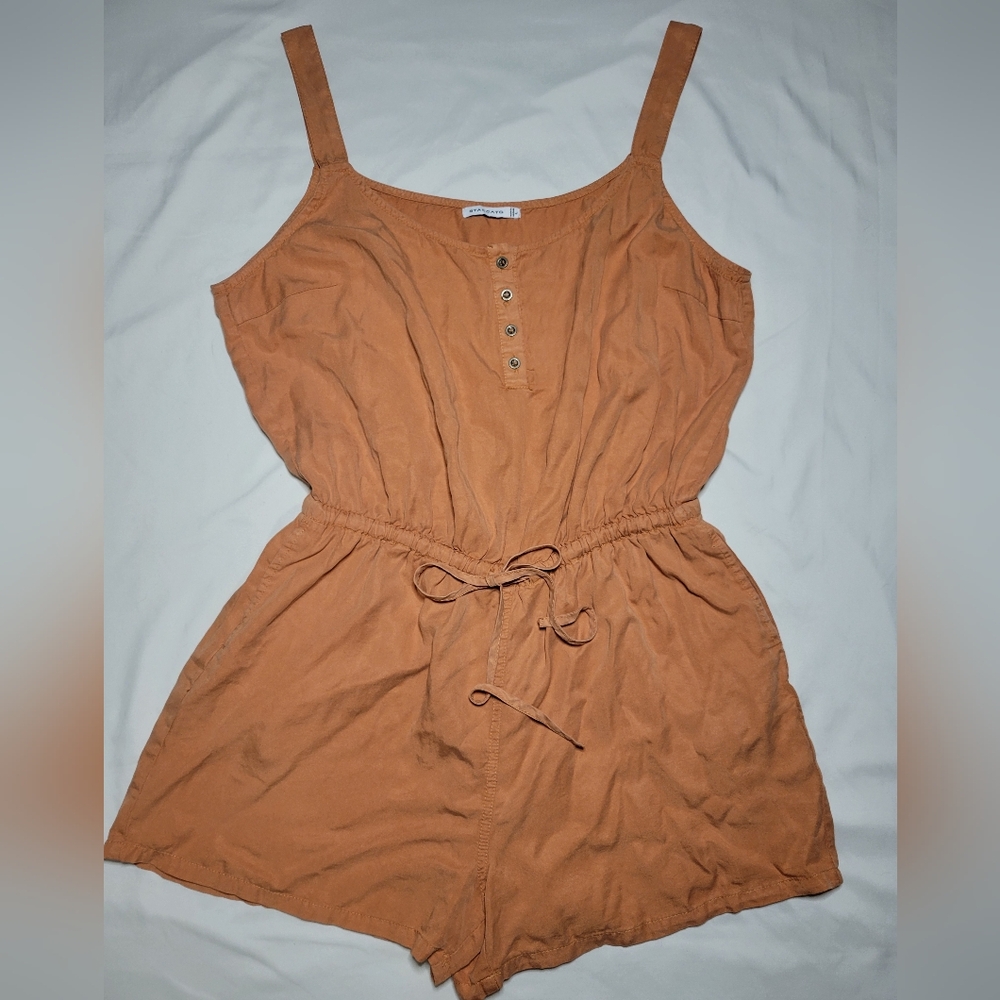 Womens Staccato Orange Romper Size Large